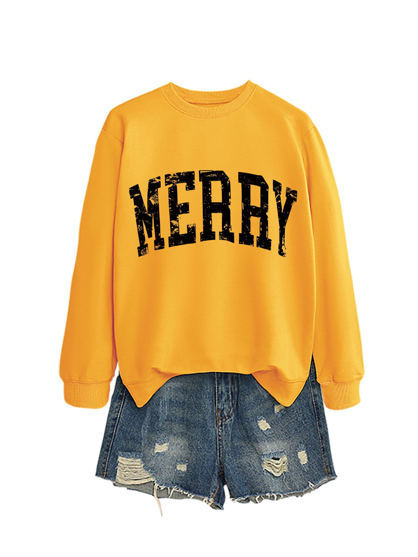 Casual Women's MERRY Letter Print Sweatshirt