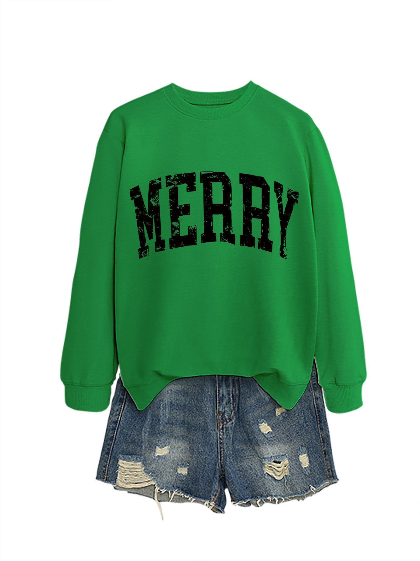 Casual Women's MERRY Letter Print Sweatshirt