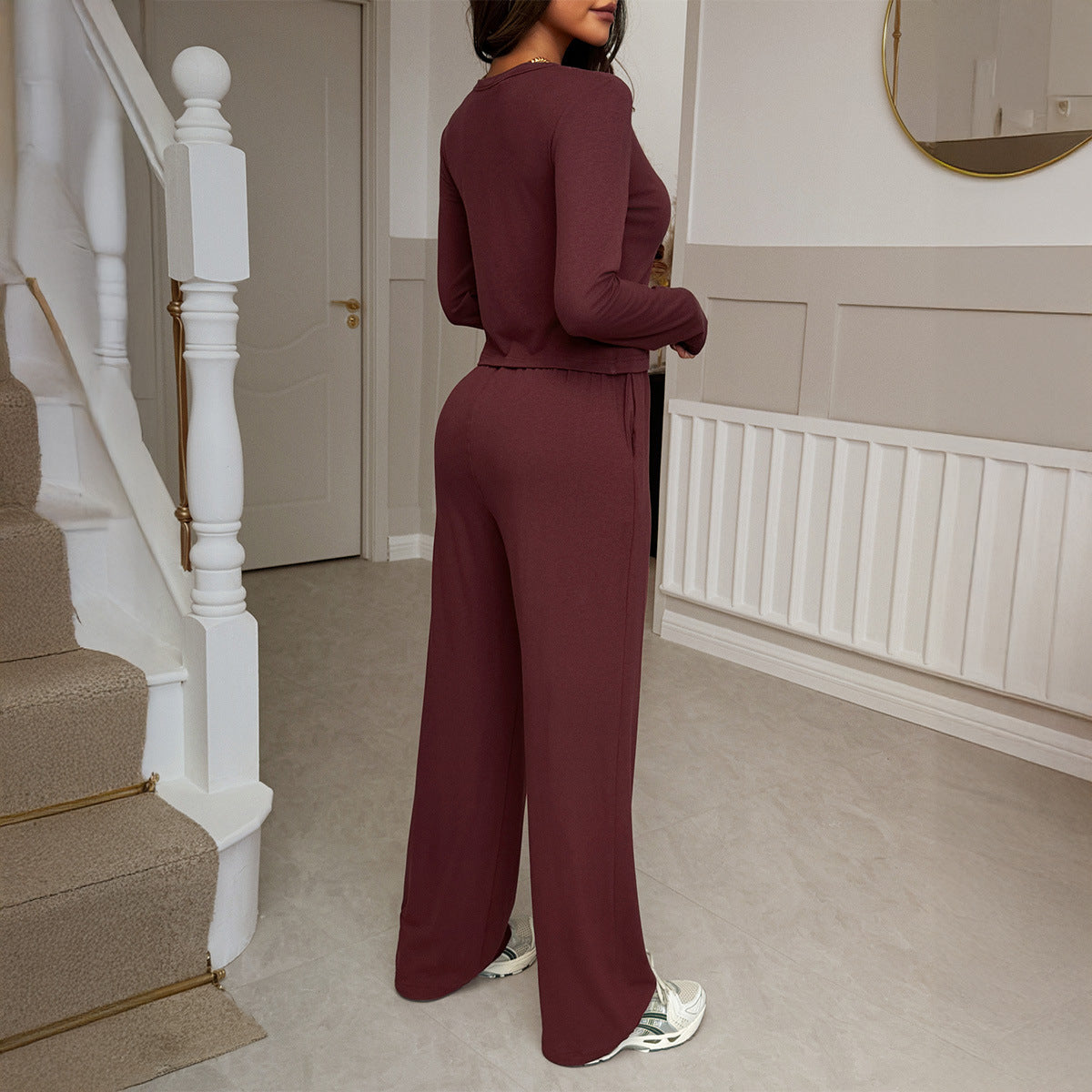 European And American Vacation Shirt Jacket Casual Trousers