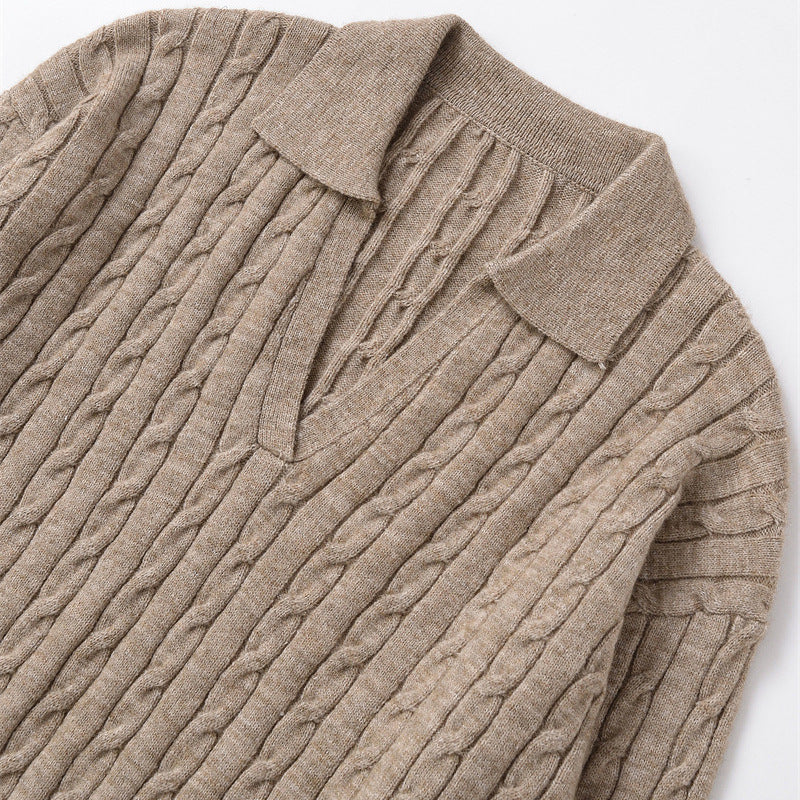 Women's V-neck Long Sleeve Knit Sweater